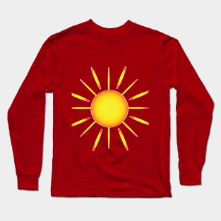 Yellow-Red Sun vector Long Sleeve T-Shirt